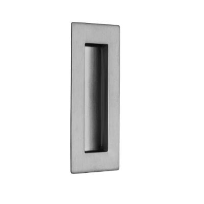 LPD Satin Chrome Black Pocket Door Handle - 120mm x 50mm