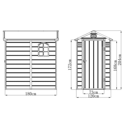 Jasmine 4ft x 6ft Plastic Apex Shed with Foundation Kit