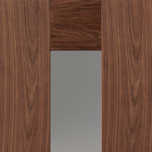 Image for JB Kind Axis Walnut Glazed Pre-Finished Internal Door