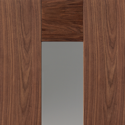 Image for JB Kind Axis Walnut Glazed Pre-Finished Internal Door