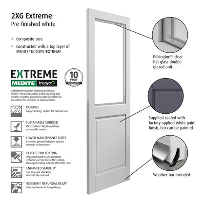 Image for JB Kind 2XG Extreme Pre Finished White Glazed External Door