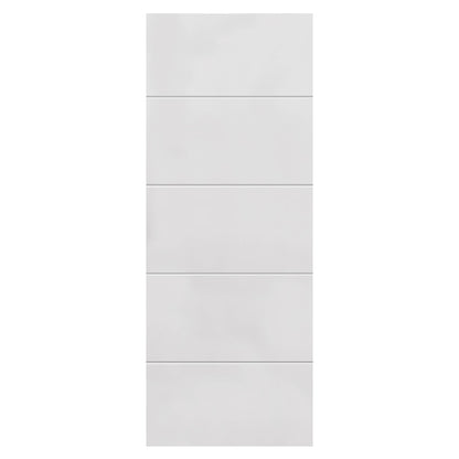 JB Kind 4 Line Horizontal Internal White Primed Door - 1981 x 610 x 35mm