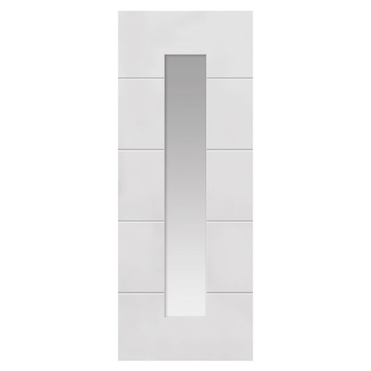 JB Kind 4 Line Horizontal Internal White Primed Glazed Door - 1981 x 762 x 35mm