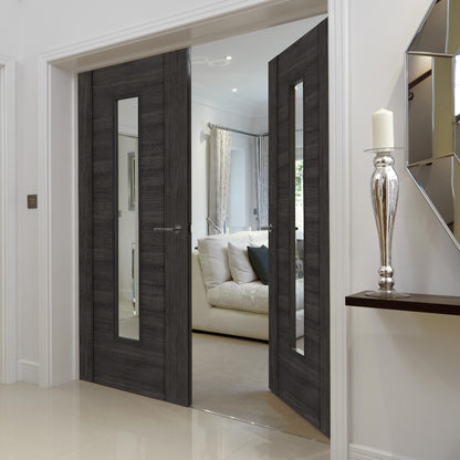 JB Kind Alabama Glazed Cinza Wood Effect Laminate Internal Door