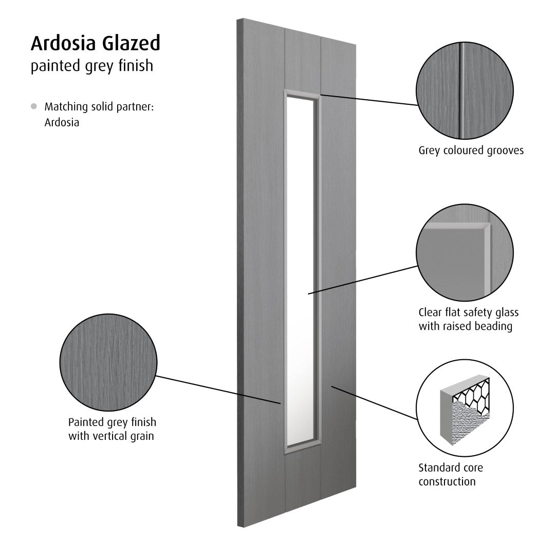 Image for JB Kind Slate Grey Ardosia Glazed Pre-Finished Internal Door