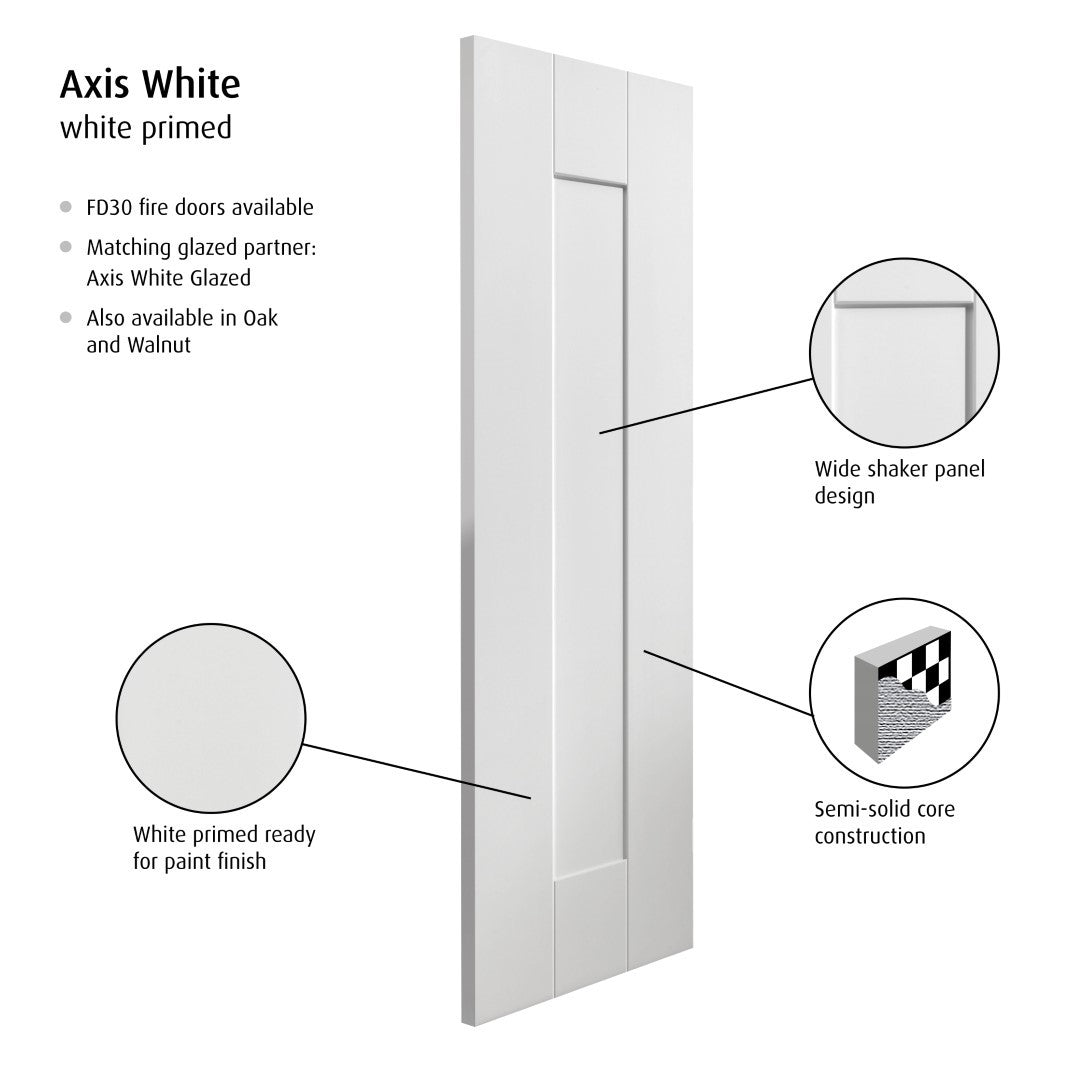 Image for JB Kind Axis White Primed Door