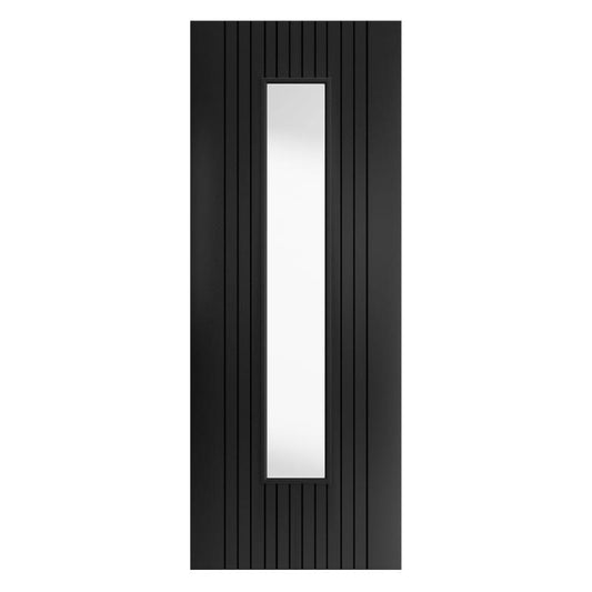 Aria Black Pre-Finished Glazed Internal Door - All SizesAria Black Pre-Finished Glazed Internal Door - All Sizes