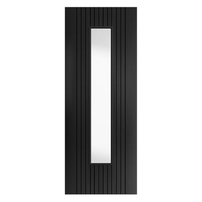 Aria Black Pre-Finished Glazed Internal Door - All Sizes