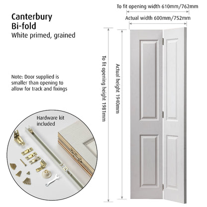 JB Kind Moulded Panel Canterbury Bi-Fold Door