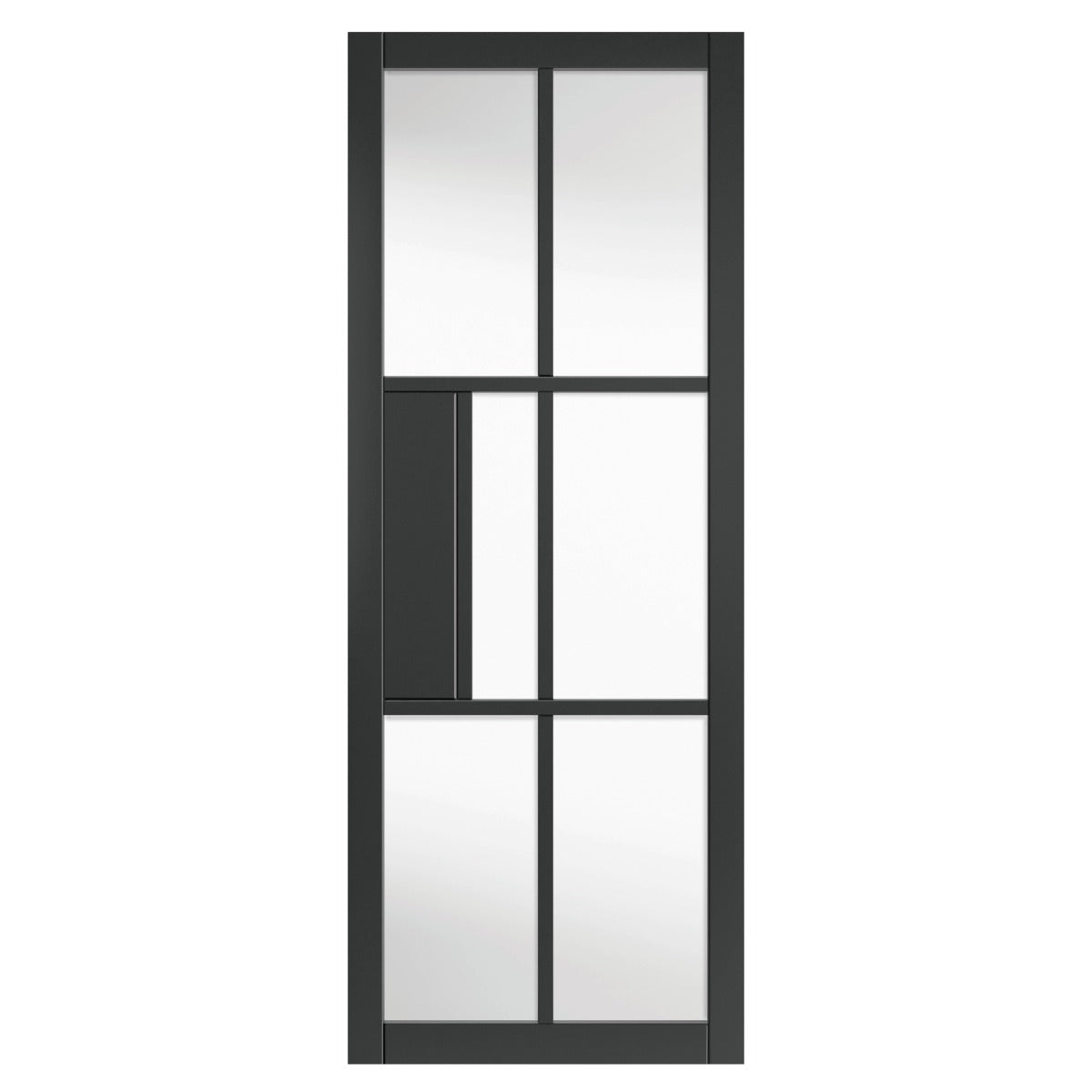 JB Kind Civic Black Clear Glass Internal Door