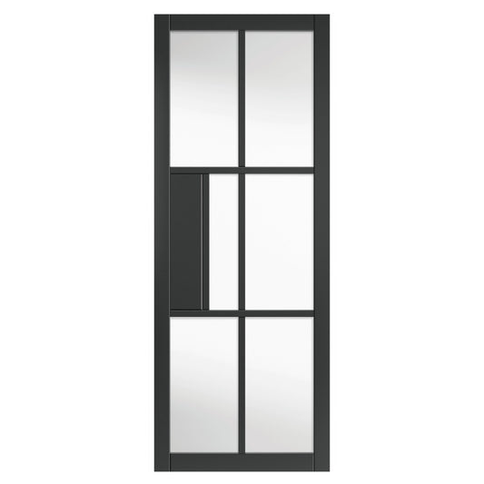 JB Kind Civic Black Clear Glass Internal Door