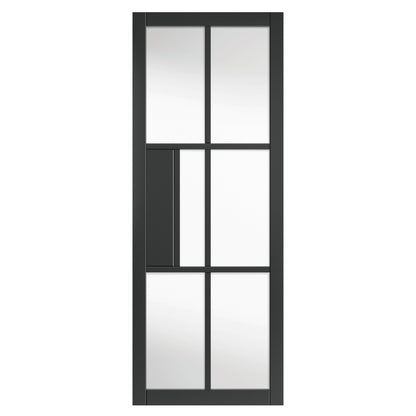 JB Kind Civic Black Clear Glass Internal Door - 1981 x 838 x 35mm (78in x 33in)