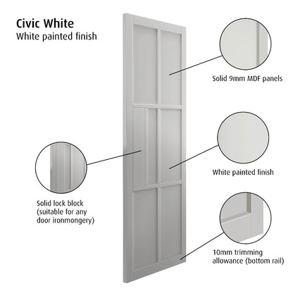 JB Kind Civic White Internal Door