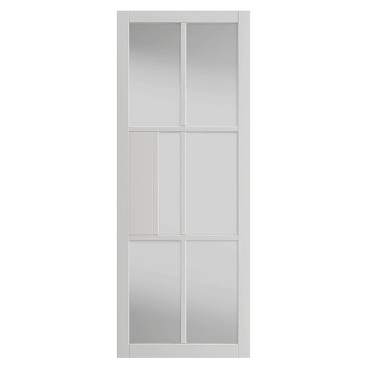 JB Kind Civic White Clear Glass Internal Door - 1981 x 838 x 35mm (78in x 33in)