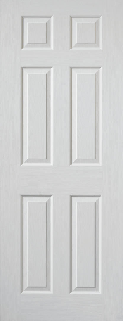 Image for JB Kind White Textured 6 Moulded Panel Colonist Internal Door