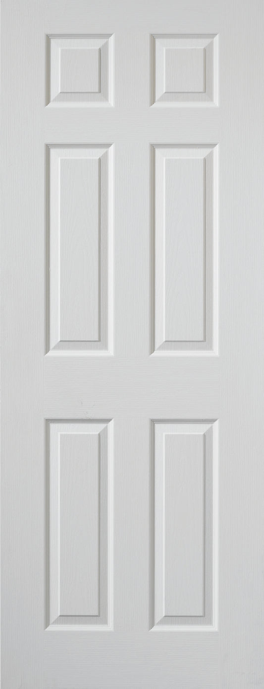 Image for JB Kind White Textured 6 Moulded Panel Colonist Internal Door