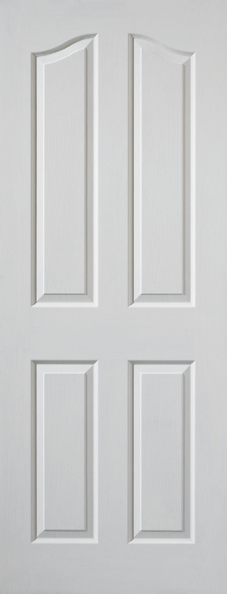 Image for JB Kind White Textured 4 Moulded Panel Edwardian Top Arched Internal Door