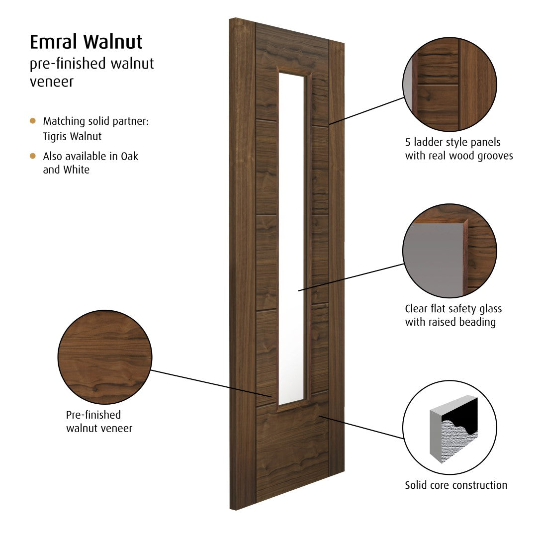 Image for JB Kind Emral Walnut Pre-finished Internal Door