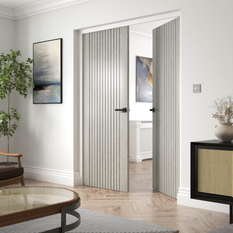 Aria Grey Pre-Finished Internal Door - All Sizes