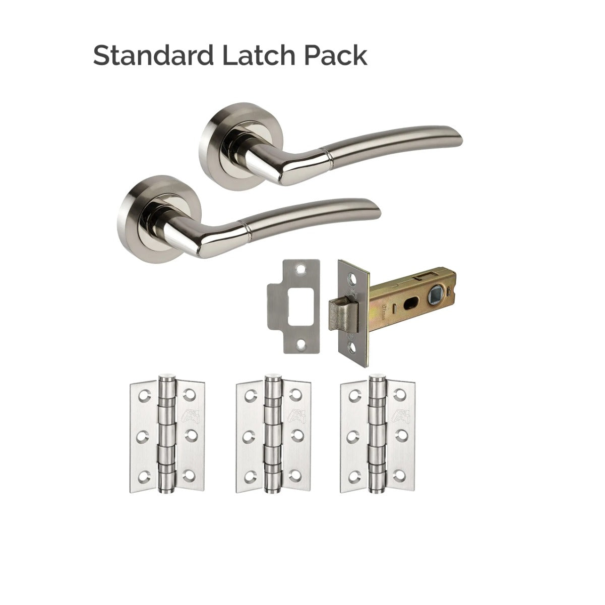 JB Kind Dallas Polished Satin Stainless Steel Latch Pack