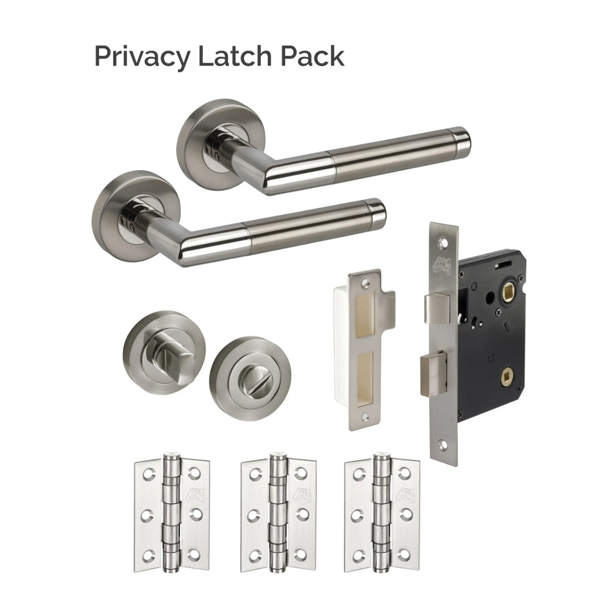 JB Kind Portland Polished Satin Stainless Steel Latch Pack