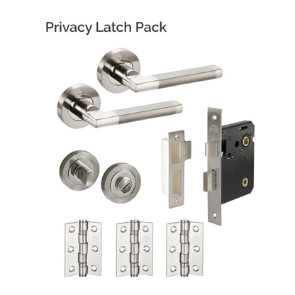 JB Kind Seattle Polished Satin Stainless Steel Latch Pack