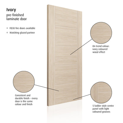 Image for JB Kind Ivory Laminate Internal Door