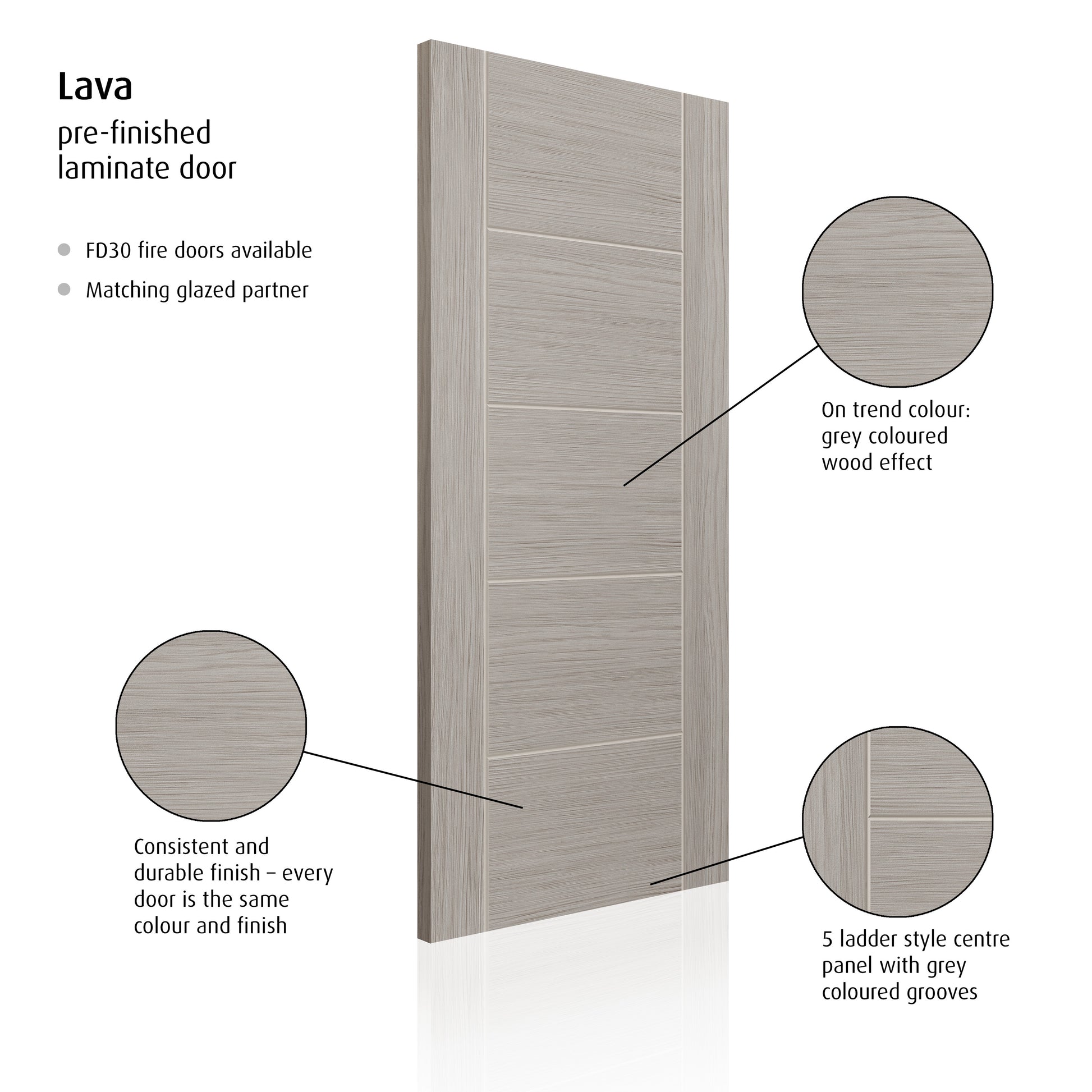 Image for JB Kind Lava Laminate Internal Door