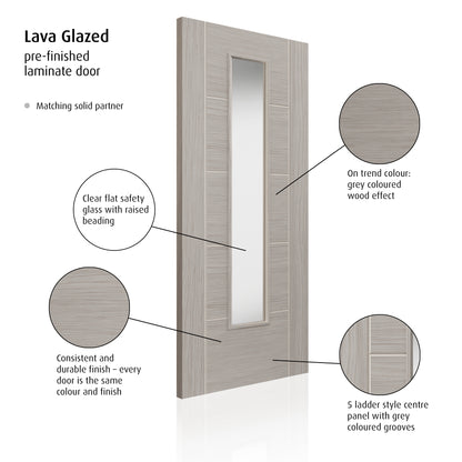 Image for JB Kind Lava Glazed Laminate Internal Door