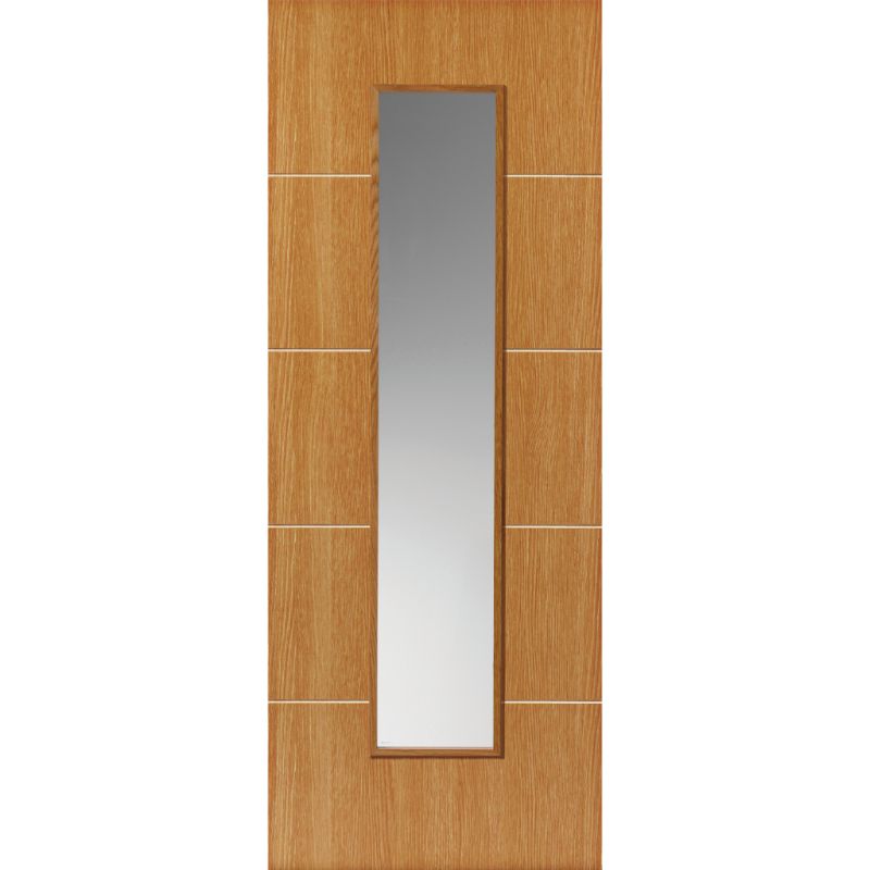 JB Kind Oak Gallery Louvre Glazed Internal Door Pre Finished 1981 X 686 X 35mm