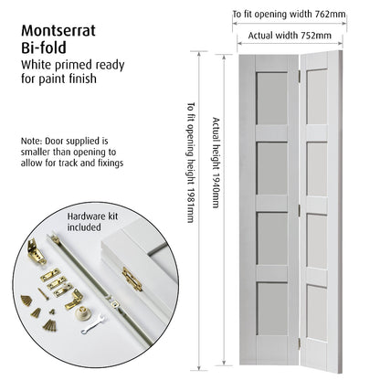 JB Kind Montserrat White Bi Fold Door