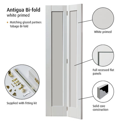 JB Kind Antigua White Bi-Fold Door