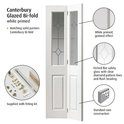 JB Kind Moulded Panel Canterbury Glazed Bi-Fold Door