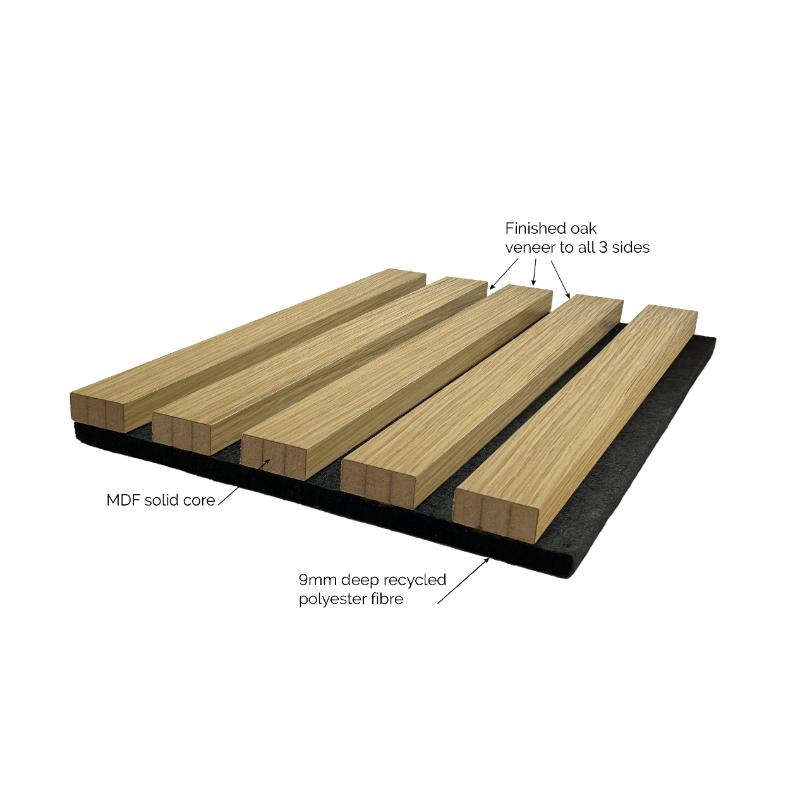 JB Kind Acoustic Wall Panel Sample Pack - Oak