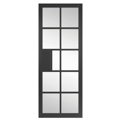 JB Kind Plaza Black Clear Glass Internal Door