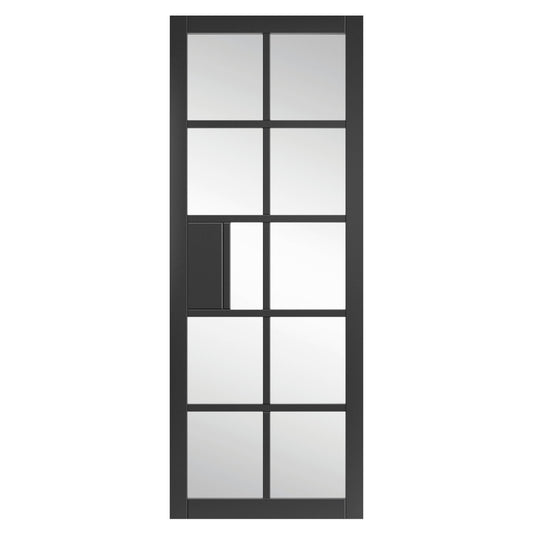 JB Kind Plaza Black Clear Glass Internal Door