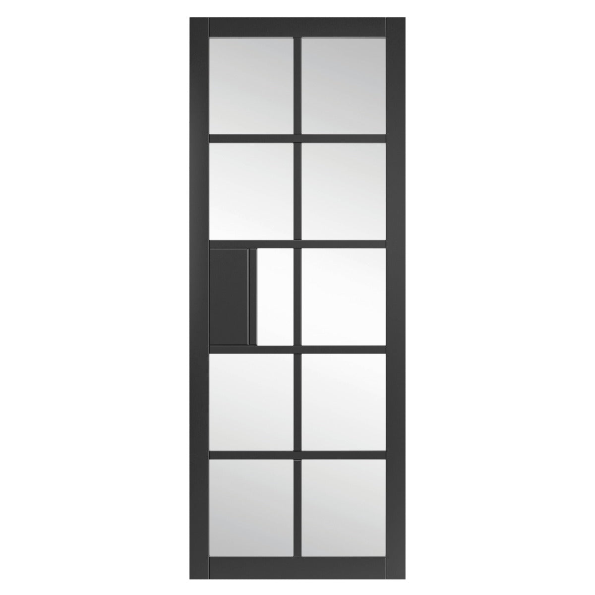 JB Kind Plaza Black Clear Glass Internal Door - 1981 x 610 x 35mm (78in x 24in)