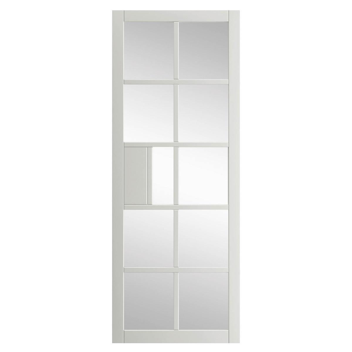 JB Kind Plaza White Clear Glass Internal Door