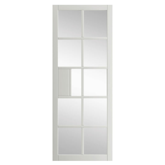 JB Kind Plaza White Clear Glass Internal Door