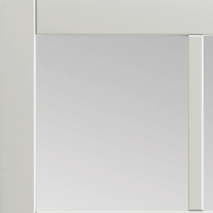 JB Kind Plaza White Clear Glass Internal Door