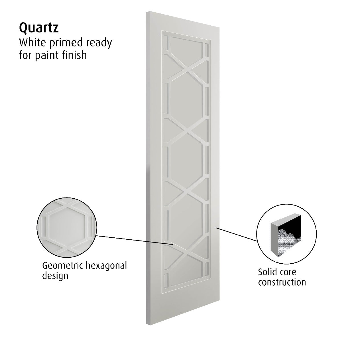 JB Kind Quartz White Internal Door