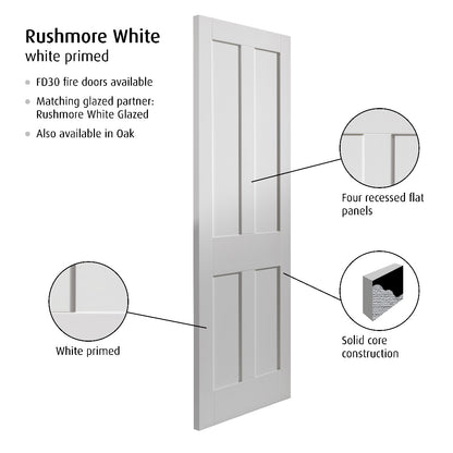 JB Kind Rushmore Internal White Primed Fire Door