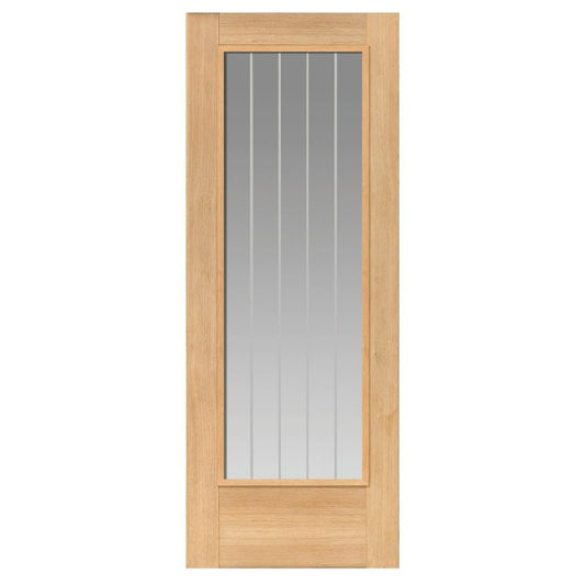 JB Kind Oak Cottage Thames 1 Light Glazed Internal Fire Door - 78in x 27in x 44mm (1981 x 686mm)