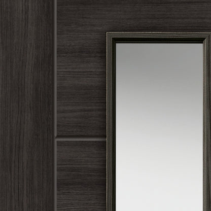 JB Kind Dark Grey Tigris Cinza Laminate Internal Glazed Door