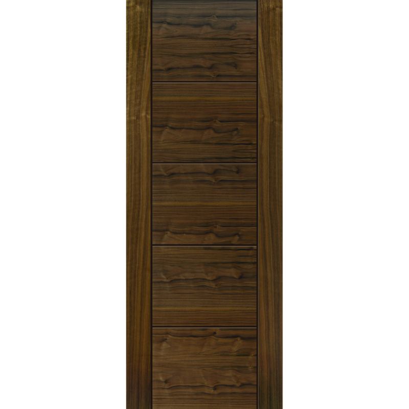 JB Kind Walnut Modern Tigris Pre-Finished Internal Door-78in x 33in x 35mm (1981 x 838mm)