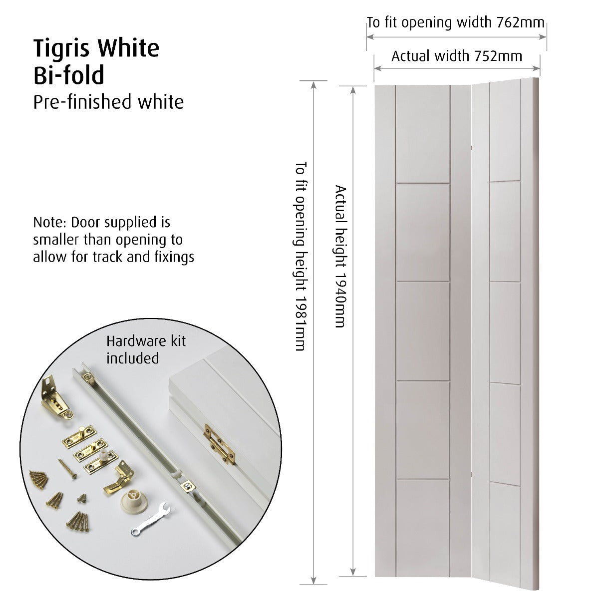 JB Kind Mistral White Bi-Fold Door