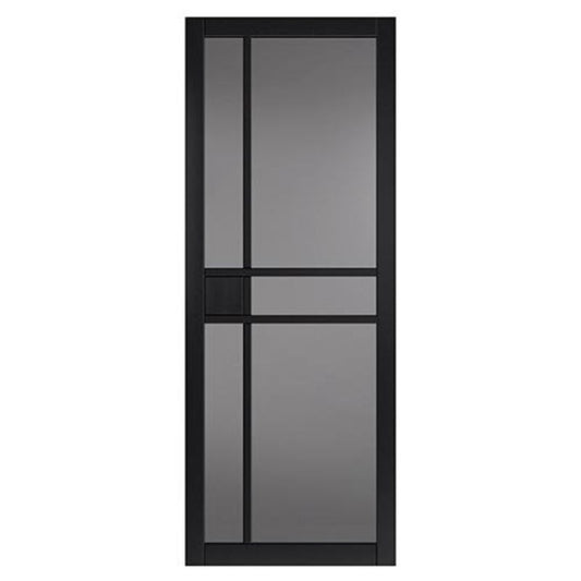 JB Kind City Black Painted Tinted Glass Glazed Internal Door - 1981 x 762 x 35mm (78 x 30in)