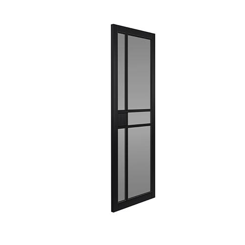 JB Kind City Black Painted Tinted Glass Glazed Internal Door