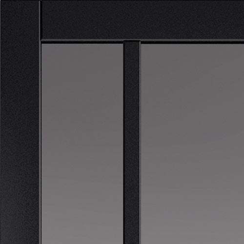 JB Kind City Black Painted Tinted Glass Glazed Internal Door