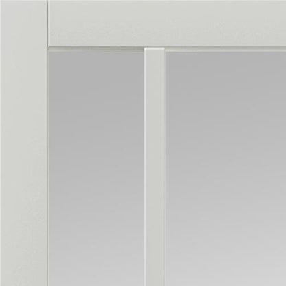 JB Kind City White Painted Clear Glazed Internal Door